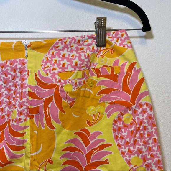 Lilly Pulitzer Sunrise Pina Colada Mini Wrap Skirt - Preppy Pencil Skirt Floral - Picture 5 of 6